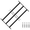 vidaXL Grilă Fereastră 75.5 x 45 cm Oțel vopsit electrostatic Negru