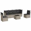 vidaXL Set canapele de grădină cu perne, 7piese gri deschis poliratan