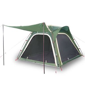 vidaXL Cort de camping, 4 persoane, verde, impermeabil, setare rapidă