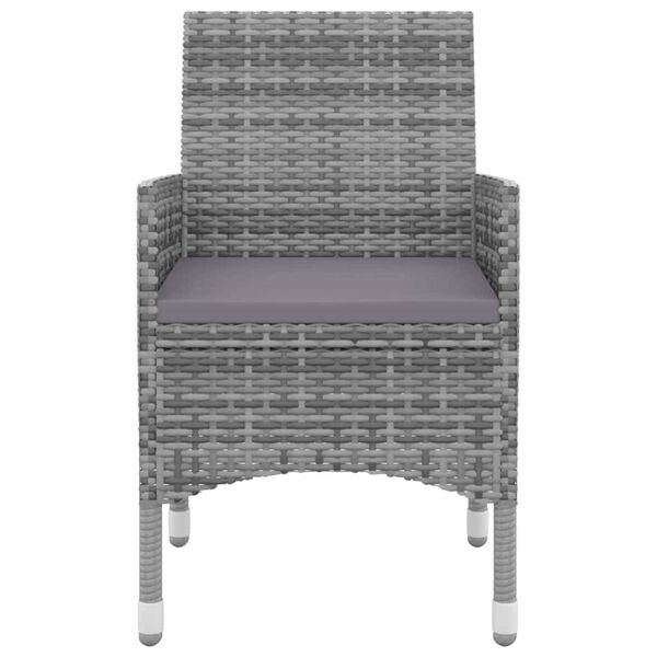 vidaXL Set mobilier de grădină cu perne, 9 piese, poliratan și sticlă