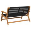 vidaXL Mobilier de grădină Negru 122 x 78 x 73 cm Lemn Solid de Acacia