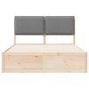vidaXL Cadru de pat cu tăblie tapițată Gri deschis 160 x 200 cm