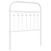 vidaXL Tăblie de pat metalică, alb, 75 cm