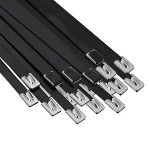 vidaXL Legătură pentru cablu 50 buc. 7,9 x 600 mm Negru