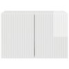 vidaXL Dulap TV de perete Alb lucios 59,5 x 31 x 40 cm Lemn compozit