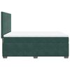 vidaXL Pat box spring cu saltea, verde &icirc;nchis, 140x200 cm, catifea