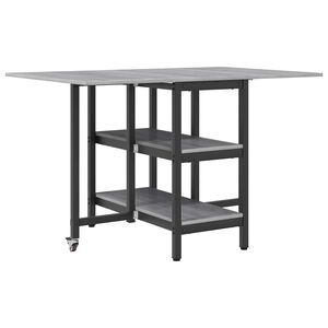 vidaXL Masă de dining 122 x 80 x 76,5 cm Lemn prelucrat Sonoma gri