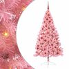 vidaXL Pom de Crăciun artificial pre-iluminat Roz 180 cm PVC