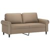 vidaXL Canapea cu 2 locuri, cappuccino, 140 cm, piele ecologică