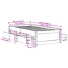 vidaXL Cadru pat fără saltea/cu sertare maro 90x200 cm lemn masiv pin