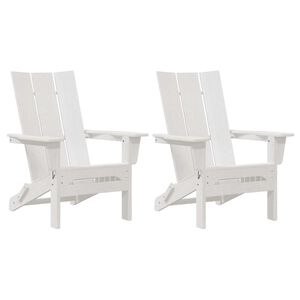 vidaXL Scaun pentru Grădină 2 pcs Alb 80.5 x 74.5 x 92 cm Polietilenă