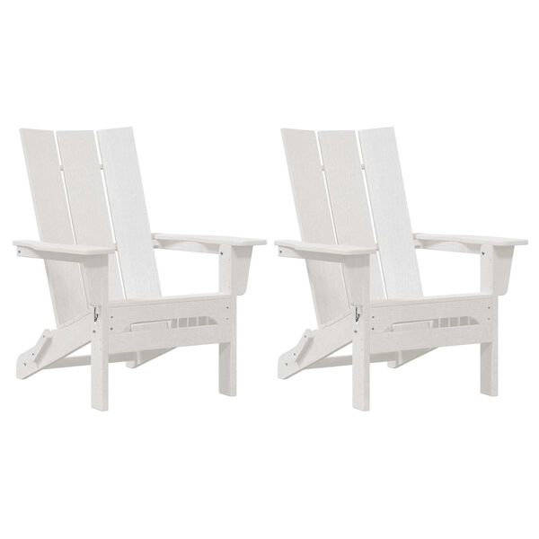 vidaXL Mobilier de lounge pentru grădină 2 pcs Alb 74.5 x 80.5 x 90 cm