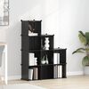 vidaXL Organizator cub de depozitare, 9 cuburi, negru, PP