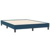 vidaXL Pat box spring cu saltea, albastru &icirc;nchis, 160x210 cm, catifea