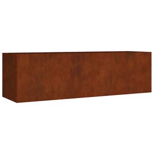 vidaXL Strat &icirc;nălțat de grădină, 280x80x80 cm, oțel corten