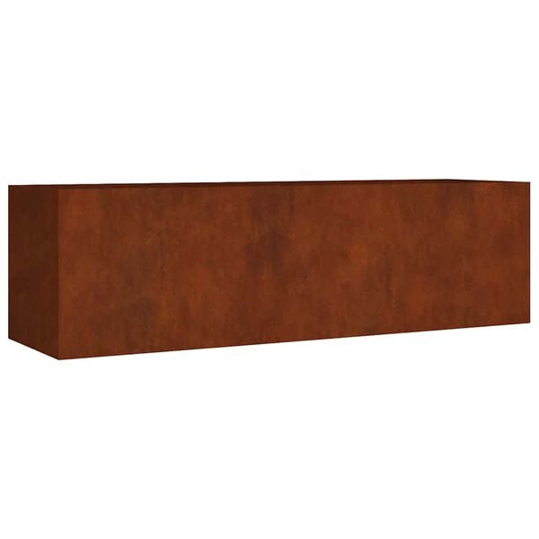 vidaXL Strat &icirc;nălțat de grădină, 280x80x80 cm, oțel corten