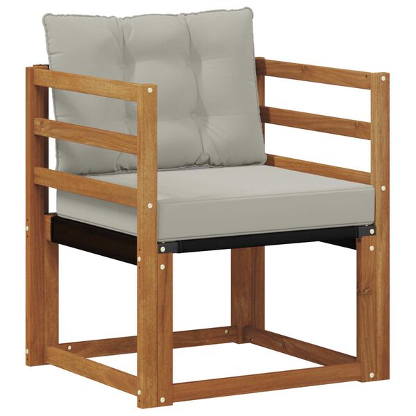 vidaXL Set de canapele de exterior Lemn solid de Acacia și Textilene