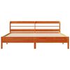 vidaXL Cadru de pat fără saltea, maro ceruit 180x200 cm lemn masiv pin