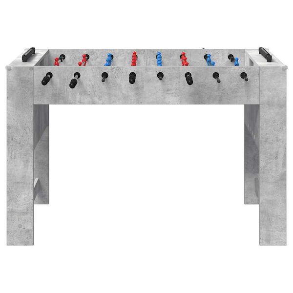 vidaXL Masă de Foosball Gri Beton 125 x 60,5 x 80 cm Lemn compozit
