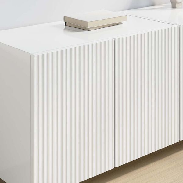 vidaXL Dulap TV de perete Alb lucios 59,5 x 31 x 40 cm Lemn compozit