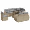 vidaXL Set canapele de grădină, 9 piese, cu perne, bej, poliratan