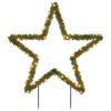 vidaXL Decorațiune stea cu lumini de Crăciun cu țăruși, 115 LED, 85 cm