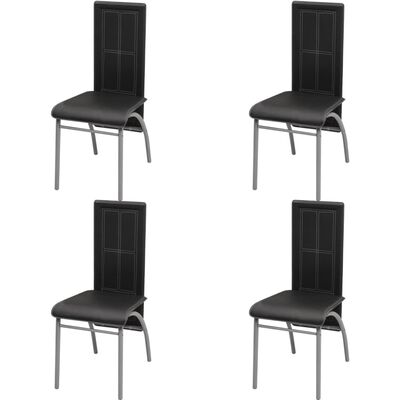 vidaXL Set mobilier de bucătărie, cinci piese, negru