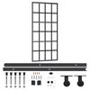 vidaXL Ușă glisantă cu set feronerie, 90x205 cm, sticlă ESG/aluminiu