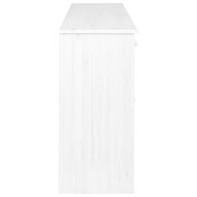 vidaXL Servantă cu 6 sertare, alb, 113x35x73 cm, lemn masiv de pin