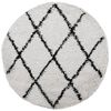 vidaXL Covor pufos "PAMPLONA" fire &icirc;nalte negru/crem modern &Oslash; 280 cm