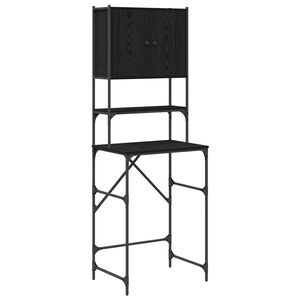 vidaXL Dulap pentru mașina de spălat Negru 0ak 68 x 48,5 x 194 cm