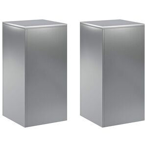 vidaXL Suport pentru plante 2 pcs Argintiu 30 x 30 x 60 cm