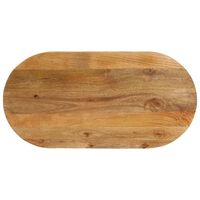 vidaXL Blat de masă oval, 90x40x3,8 cm, lemn masiv de mango
