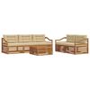 vidaXL Set de canapele de exterior 6 buc. Natural și Bej