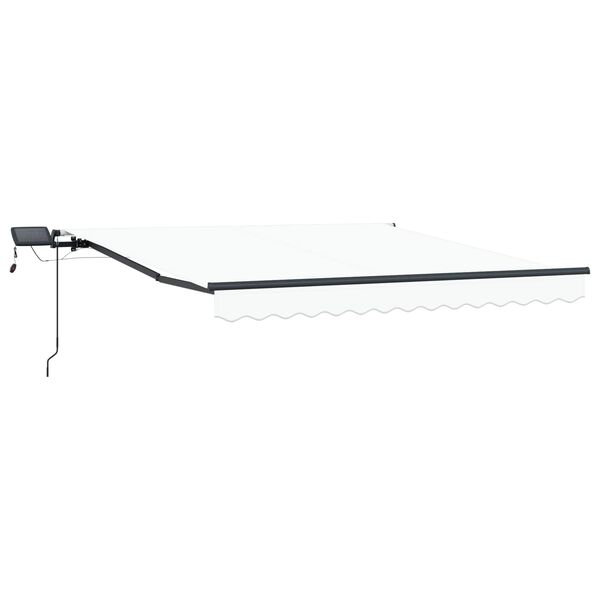 vidaXL Cortina Retractabilă Manual Alb 300 x 250 cm țesătură