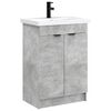 vidaXL Set de mobilier pentru baie Gri Beton 56 x 37,5 x 81 cm