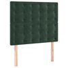 vidaXL Pat box spring cu saltea, verde &icirc;nchis, 100x200 cm, catifea