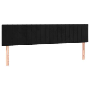 vidaXL Tăblii de pat, negru, 160x5x78/88 cm, catifea