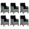 vidaXL Set mobilier de exterior cu perne,7 piese,gri deschis,poliratan