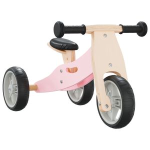 vidaXL Bicicletă de echilibru pentru copii 2 în 1, roz