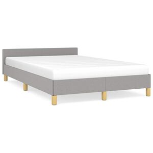 vidaXL Cadru de pat fără saltea, gri deschis, 120x200 cm, textil
