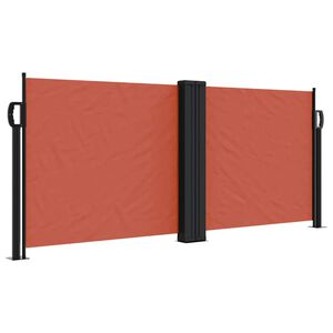 vidaXL Copertină laterală retractabilă, teracotă, 100 x 600 cm