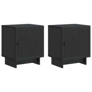 vidaXL Dulap de noapte 2 buc. Negru 43 x 34,5 x 50 cm Lemn prelucrat