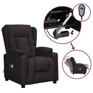 vidaXL Fotoliu de masaj electric, negru, piele ecologică