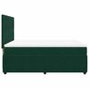 vidaXL Pat box spring cu saltea, verde &icirc;nchis, 140x200 cm, catifea