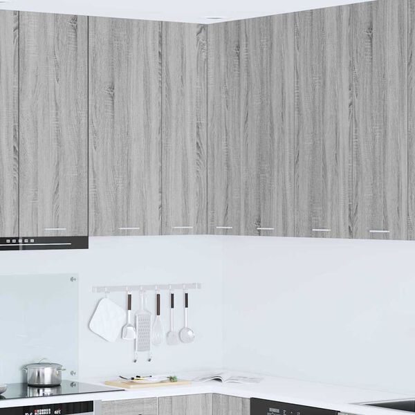 vidaXL Dulap suspendat cu ușă Gri Sonoma și Alb 57 x 57 x 100 cm