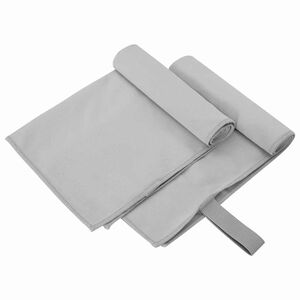vidaXL Prosoape Sport 2 pcs Gri 50 x 30 cm Poliester și poliamidă