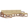 vidaXL Set de canapele de exterior 6 buc. Natural și Bej