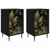 vidaXL Dulap de noapte RHENEN 2 buc. Stejar Negru 36 x 33 x 61 cm