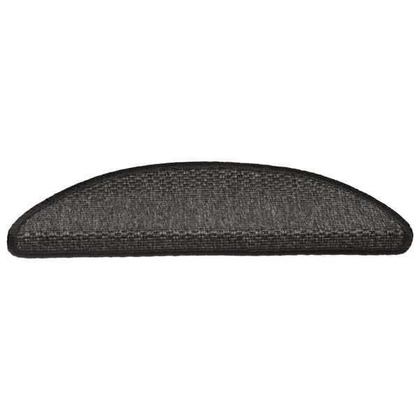 vidaXL Covorașe scări autoadezive 30 buc antracit 56x17x3 aspect sisal